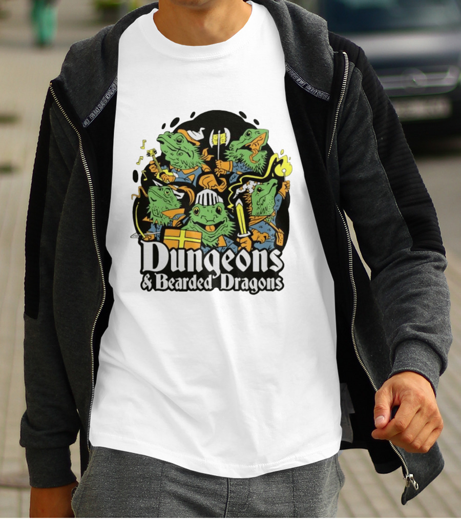 Dungeons And Bearded Dragons Adventurers Party Fantasy Game T-Shirt