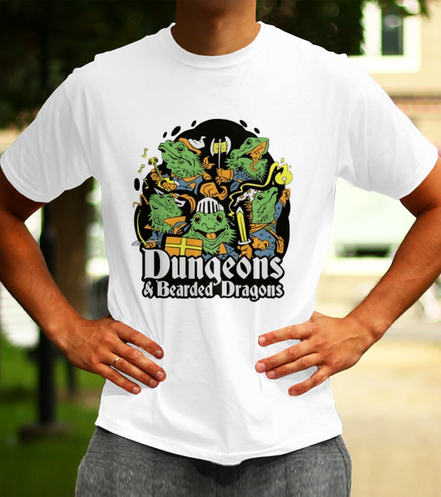 Dungeons And Bearded Dragons Adventurers Party Fantasy Game T-Shirt