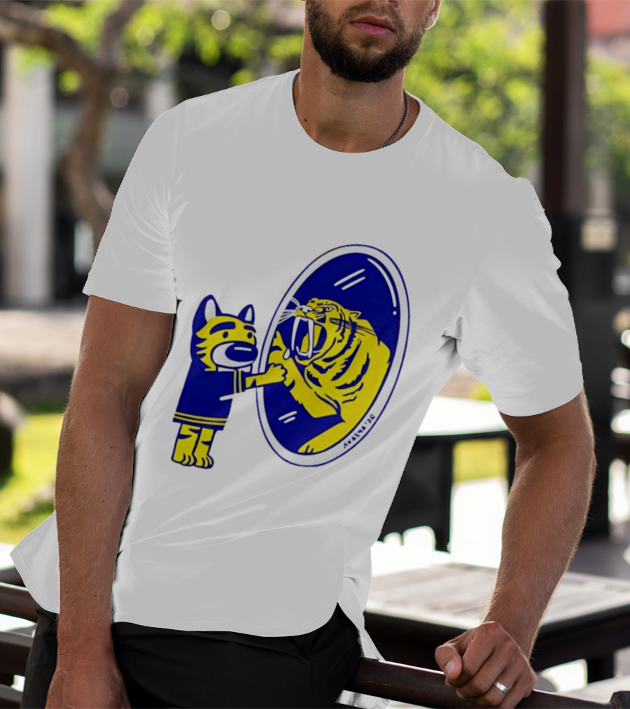 Gnash Predators Sabretooth Tiger Mirror Reflection T-Shirt