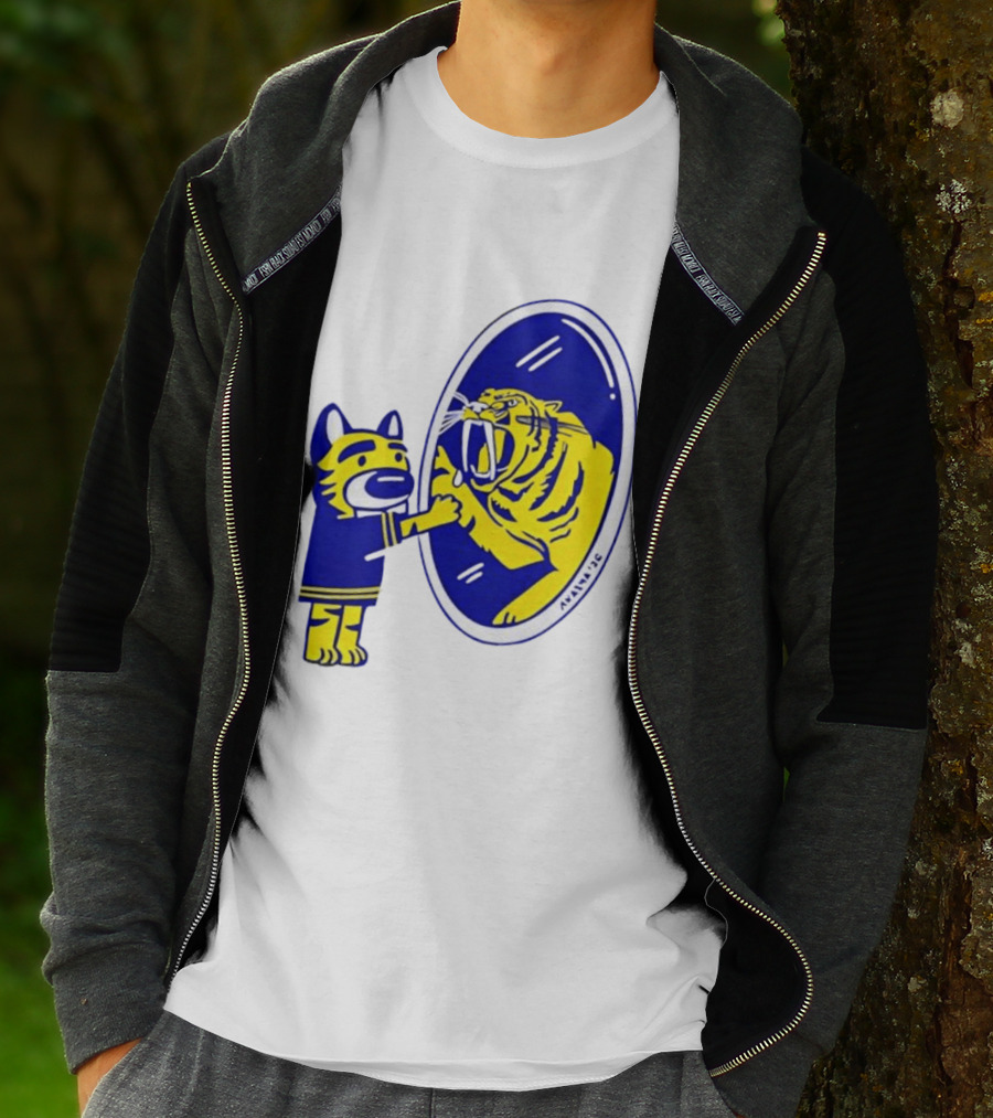 Gnash Predators Sabretooth Tiger Mirror Reflection T-Shirt