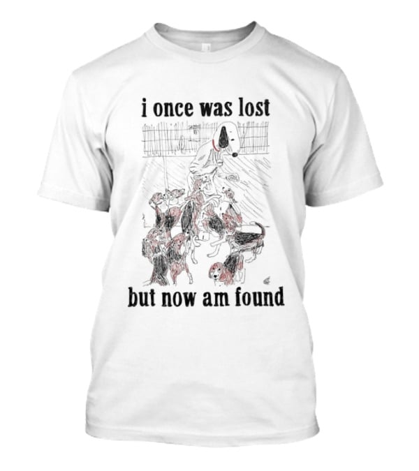 I Once Was Lost But Now Am Found Snoopy Woodstock Birds T-Shirt