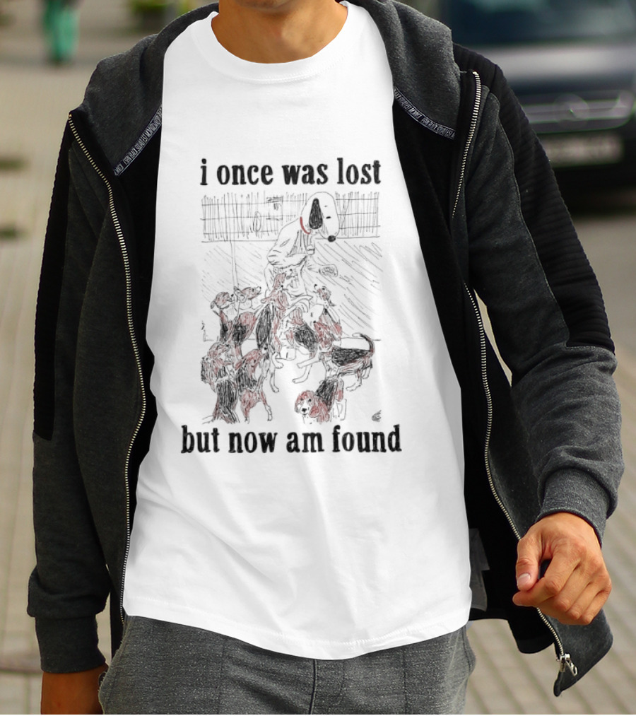 I Once Was Lost But Now Am Found Snoopy Woodstock Birds T-Shirt