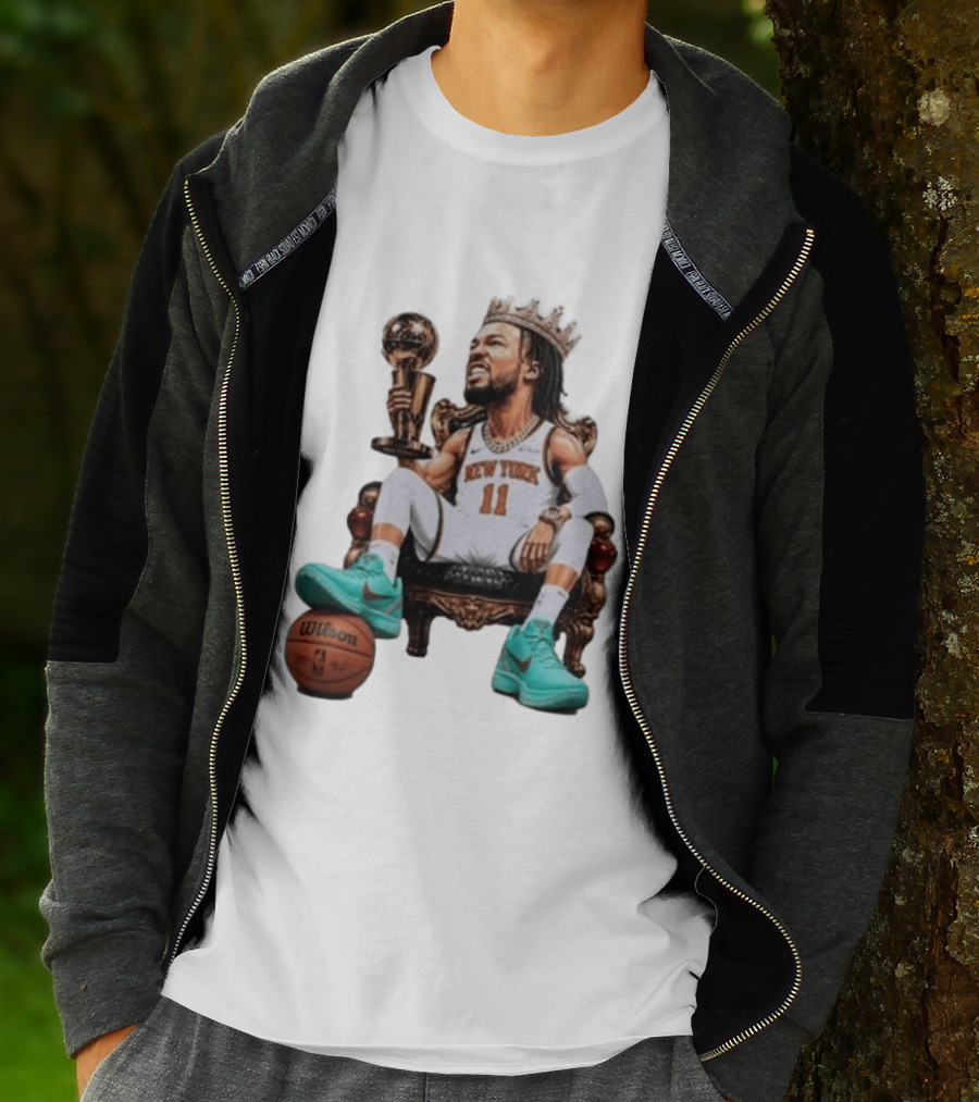 Jalen Brunson New York Crown Trophy Basketball Wilson T-Shirt