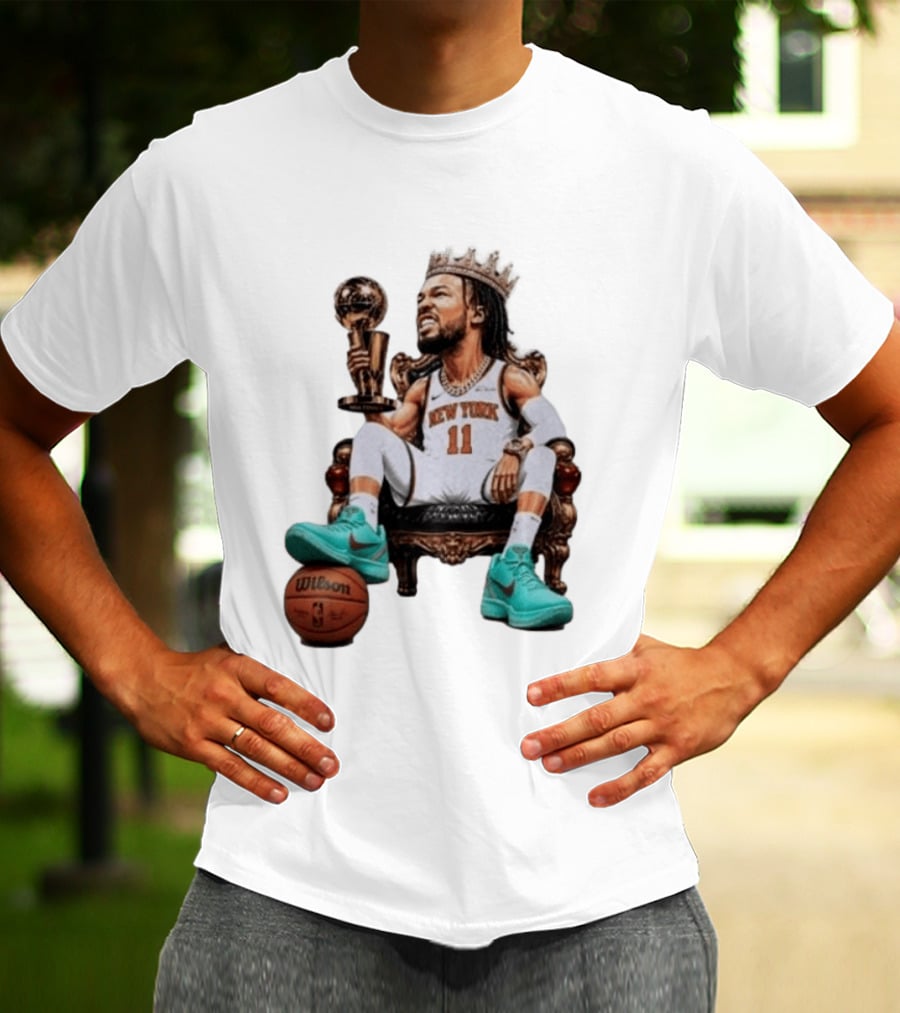 Jalen Brunson New York Crown Trophy Basketball Wilson T-Shirt