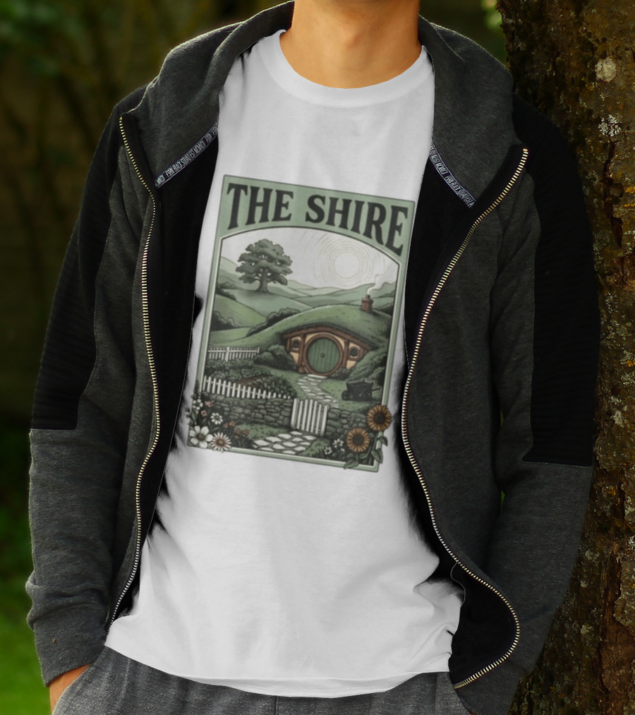 The Shire Hobbit Hole Rustic Countryside Scenery T-Shirt
