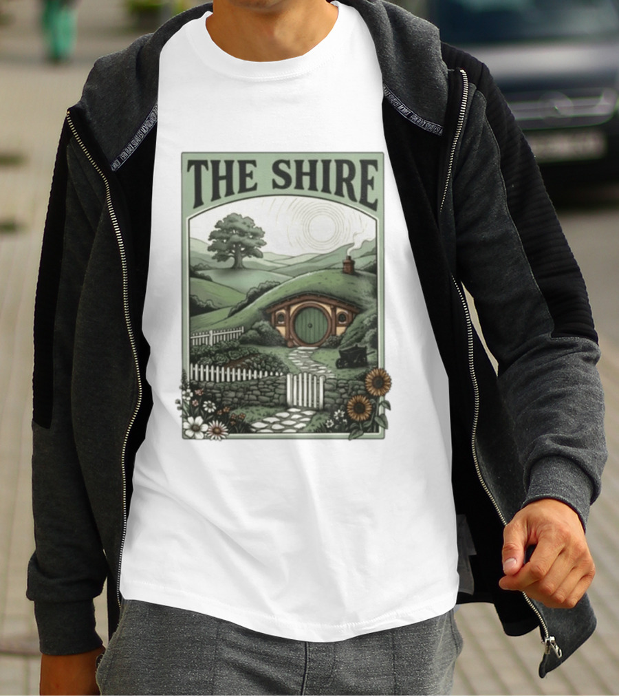 The Shire Hobbit Hole Rustic Countryside Scenery T-Shirt