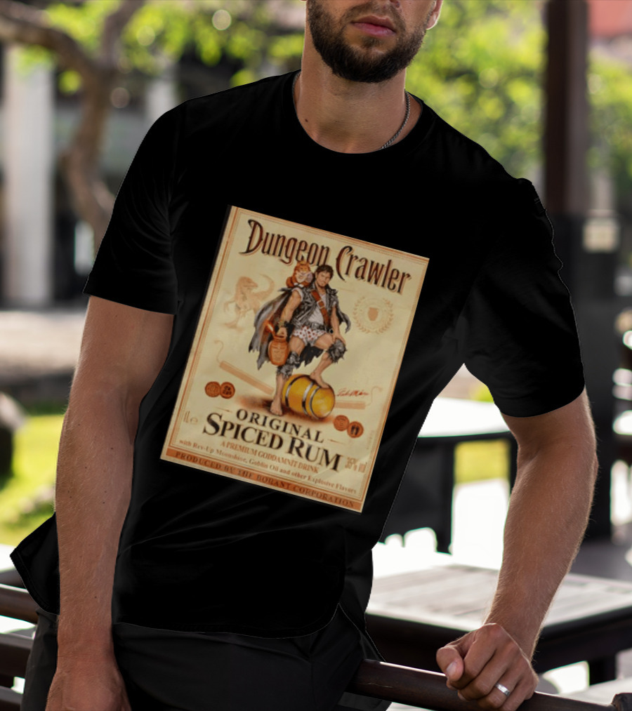 Dungeon Crawler Original Spiced Rum Borant Corporation Premium Drink T-Shirt