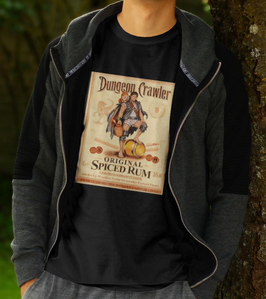 Dungeon Crawler Original Spiced Rum Borant Corporation Premium Drink T-Shirt