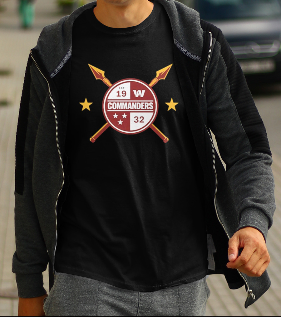 Washington Commanders Est 1932 W Logo Football T-Shirt