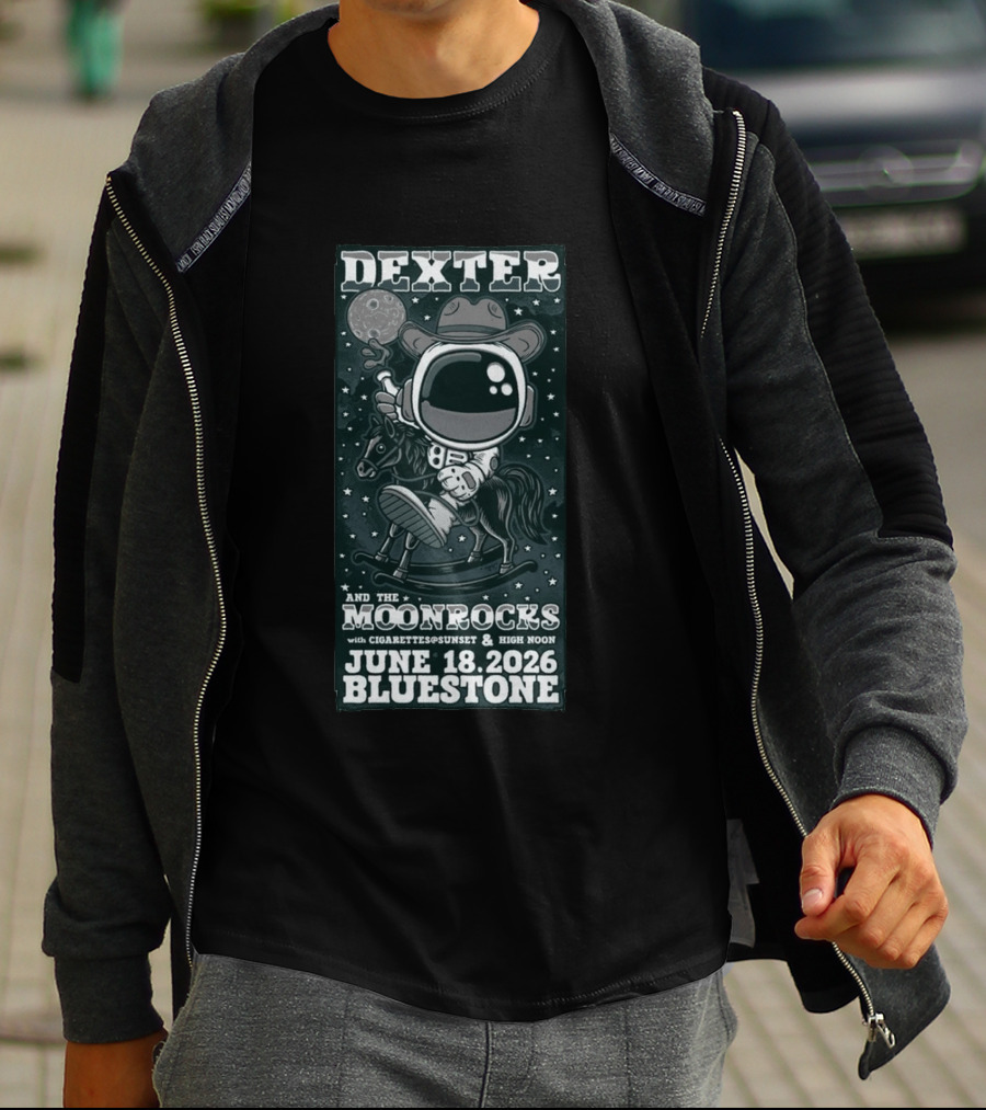 Dexter And The Moonrocks With Cigarettes@Sunset & High Noon June 18 2026 Bluestone T-Shirt