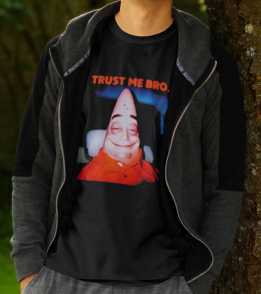 Patrick Trust Me Bro Funny Meme Face T-Shirt