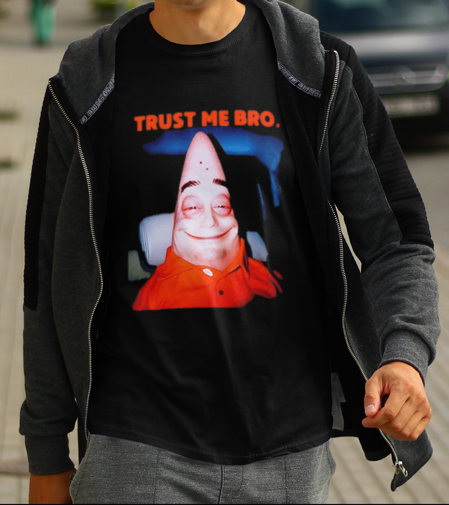 Patrick Trust Me Bro Funny Meme Face T-Shirt