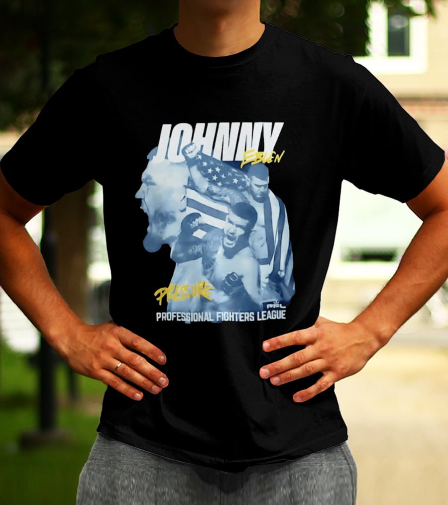 Johnny Eblen Pressure Professional Fighters League PFL American Flag T-Shirt
