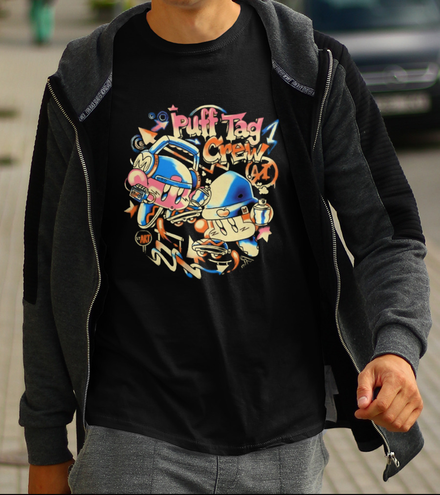 Kirby Puff Tag Crew Retro Graffiti T-Shirt