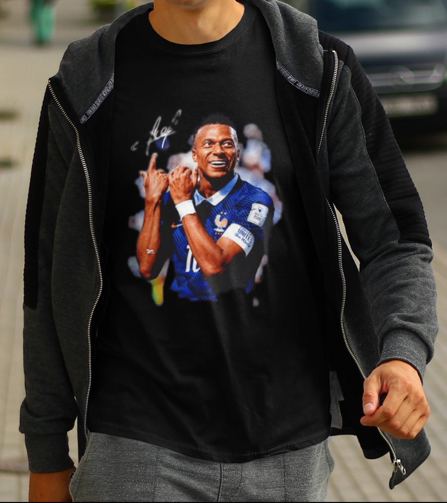 Kylian Mbappe France National Team Football World Cup Celebration T-Shirt
