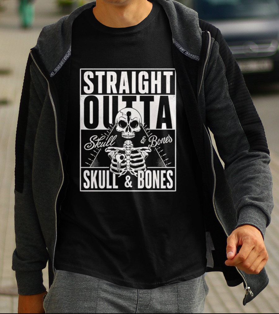 Straight Outta Skull And Bones Skeleton T-Shirt