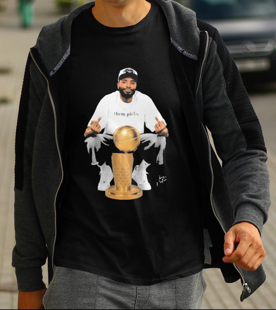 Mikal Bridges Larry O'Brien 2026 Them Picks T-Shirt