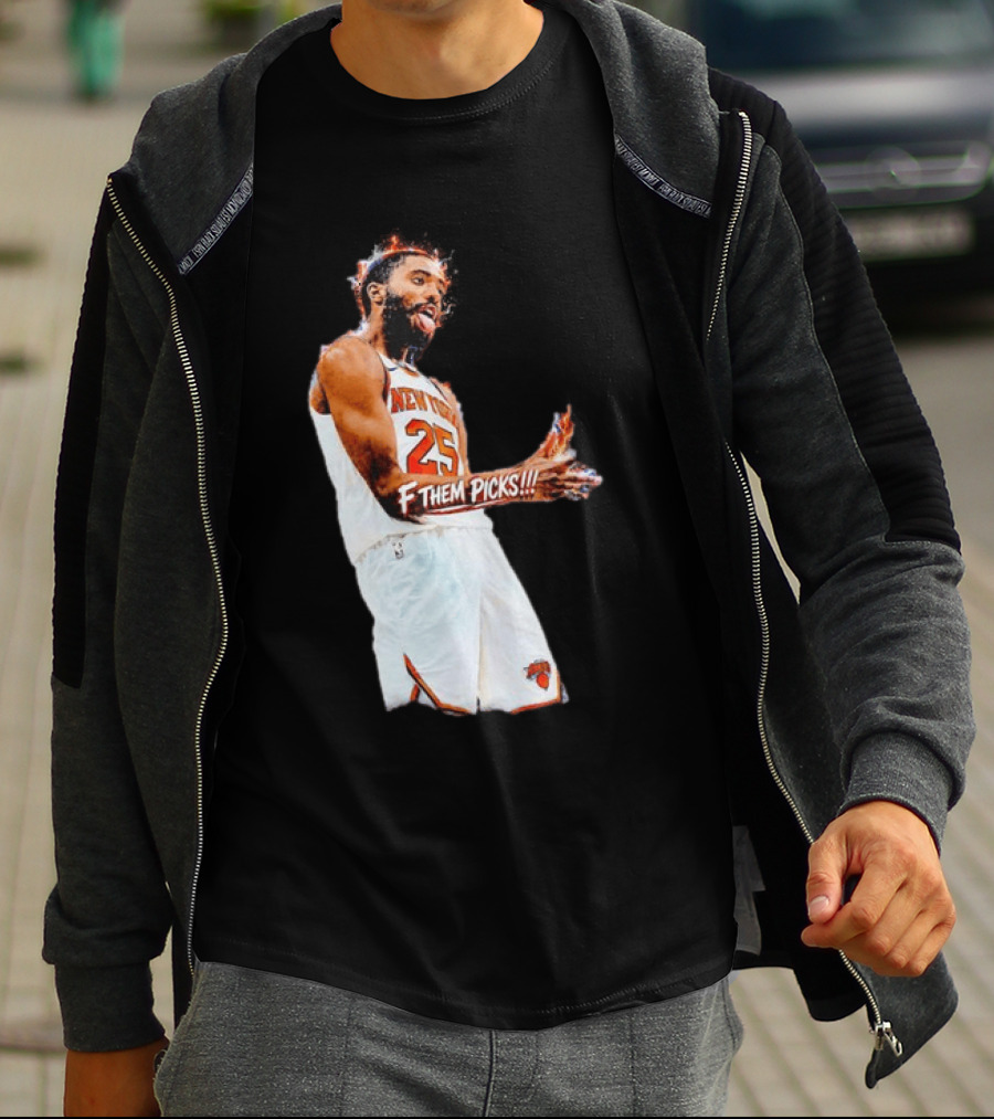 Mikal Bridges New York Knicks 25 F Them Picks T-Shirt