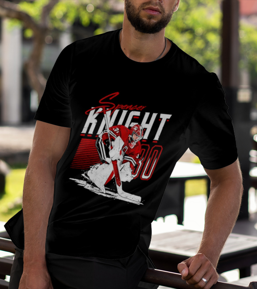Florida Panthers Spencer Knight Number 30 NHL Stripes T-Shirt