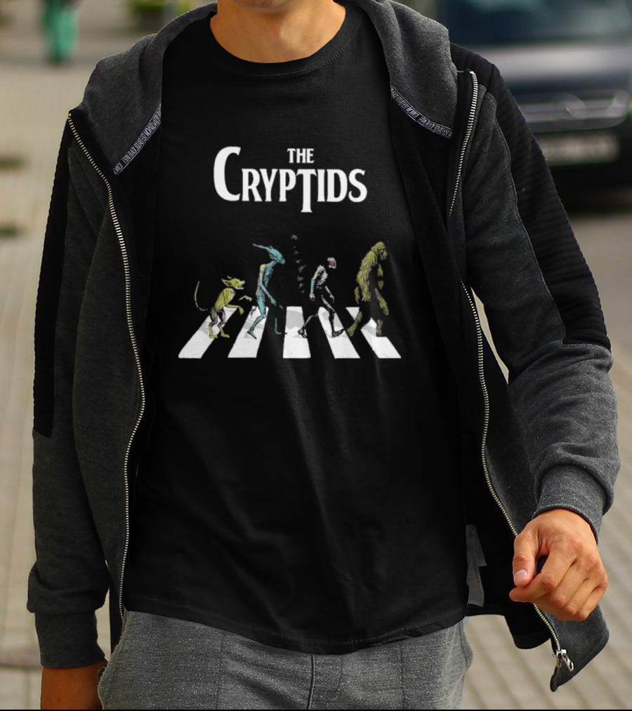The Cryptids Abbey Road 2026 Paranormal Creature Band Crossing T-Shirt
