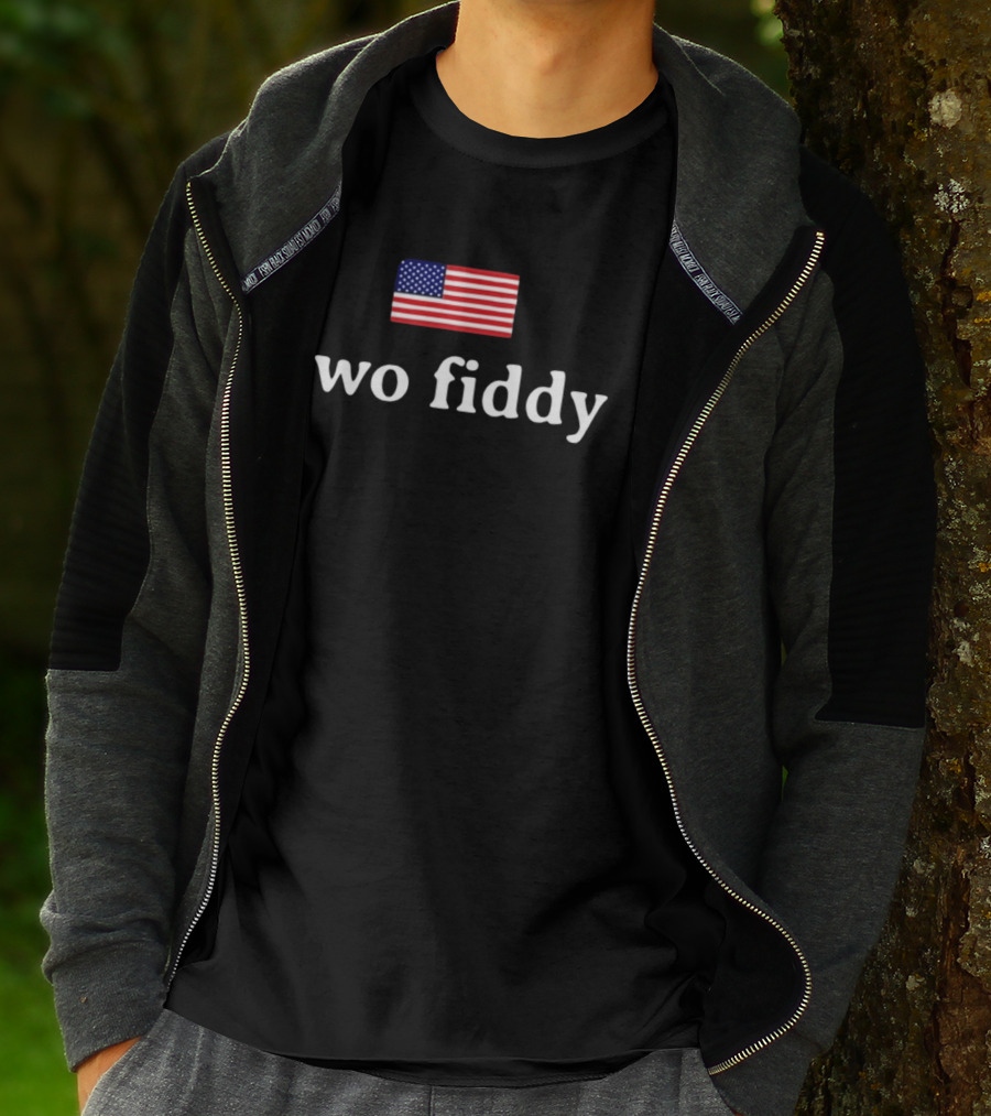 Two Fiddy American Flag Crusher Lite Shrunken T-Shirt