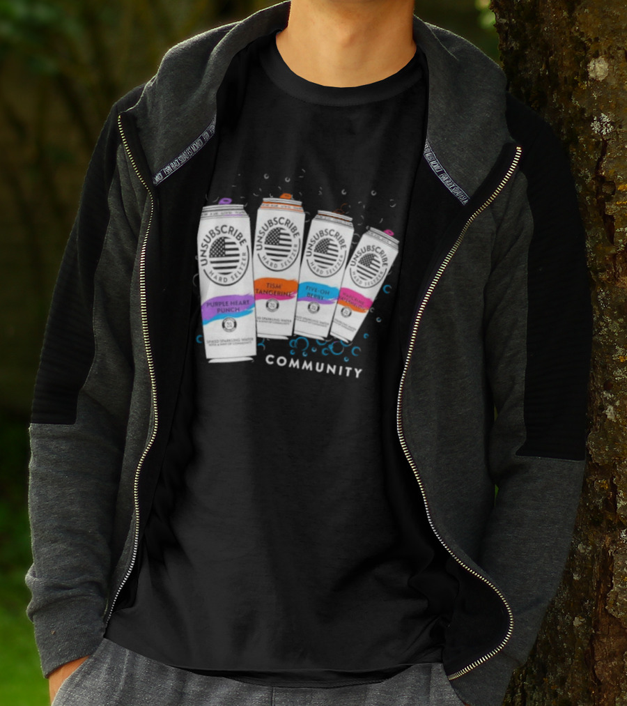 Unsubscribe Hard Seltzer Community Purple Heart Punch Tism Tangerine Five Oh Berry T-Shirt