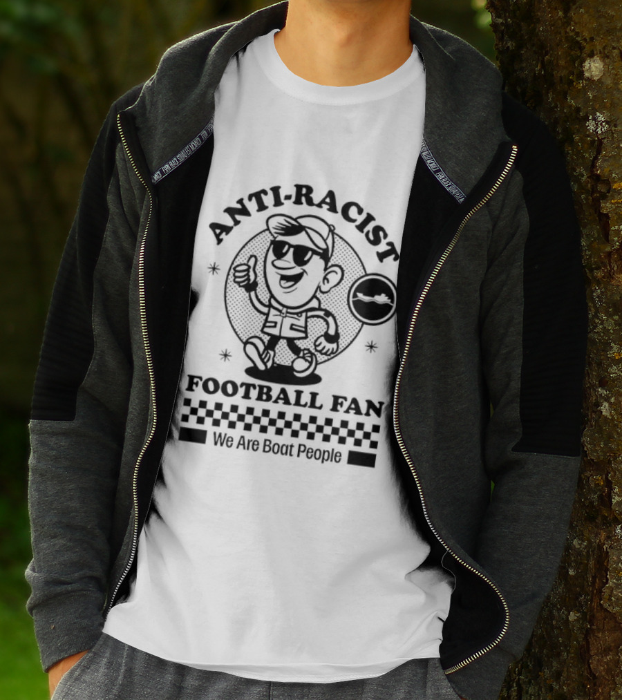 Anti Racist Football Fan We Are Boat People T-Shirt