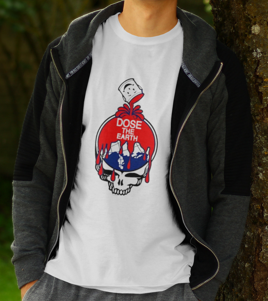 Steal Your Face Grateful Dead Dose The Earth Kool Aid Man Skull T-Shirt