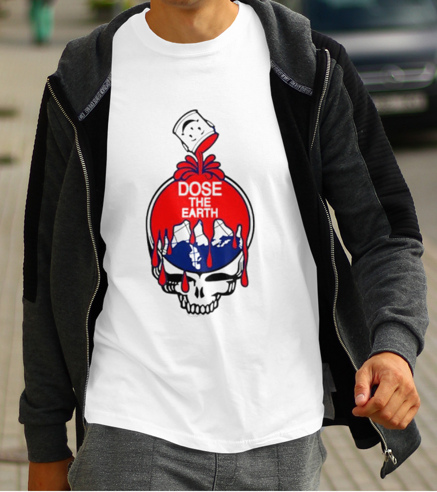 Steal Your Face Grateful Dead Dose The Earth Kool Aid Man Skull T-Shirt