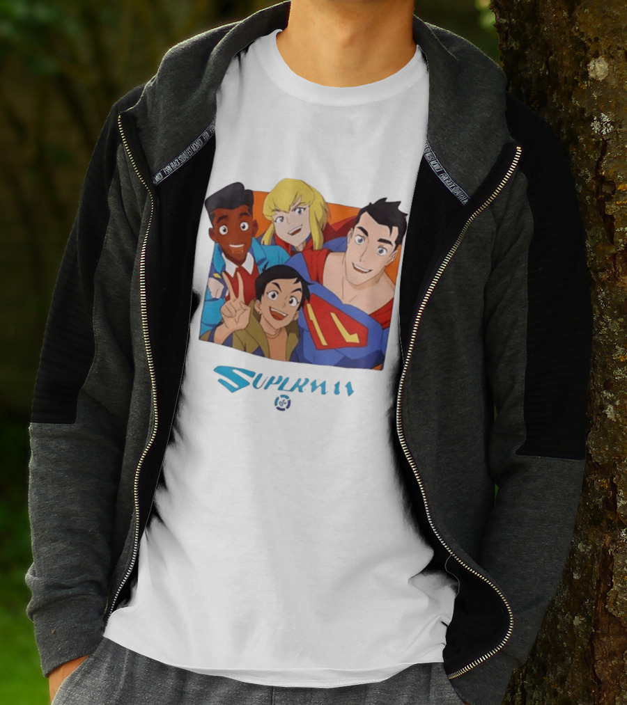 Superman Jimmy Olsen Lois Lane Supergirl My Adventures With Superman Animation Series Characters T-Shirt