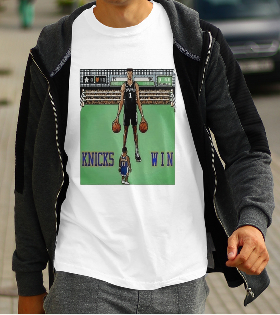 Victor Wembanyama San Antonio Spurs Jalen Brunson New York Knicks Win NBA Game T-Shirt
