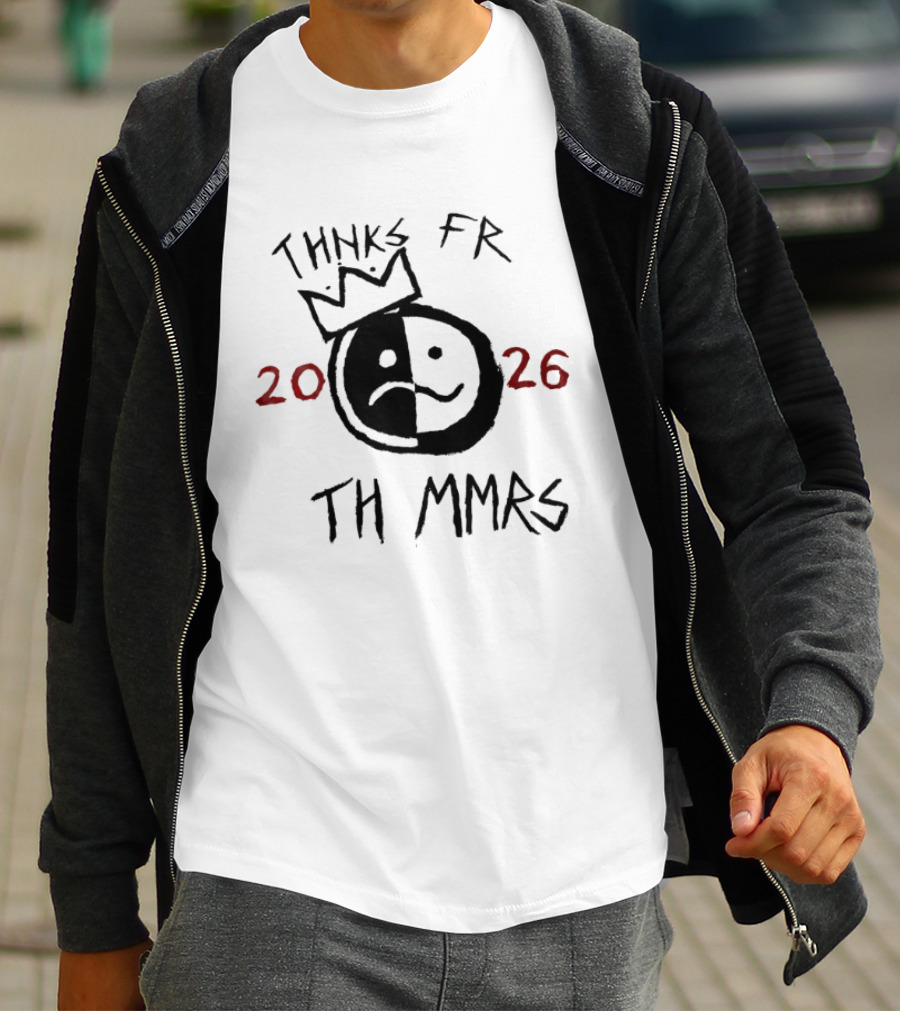 Thnks Fr Th Mmrs 2026 Split Face Crown T-Shirt