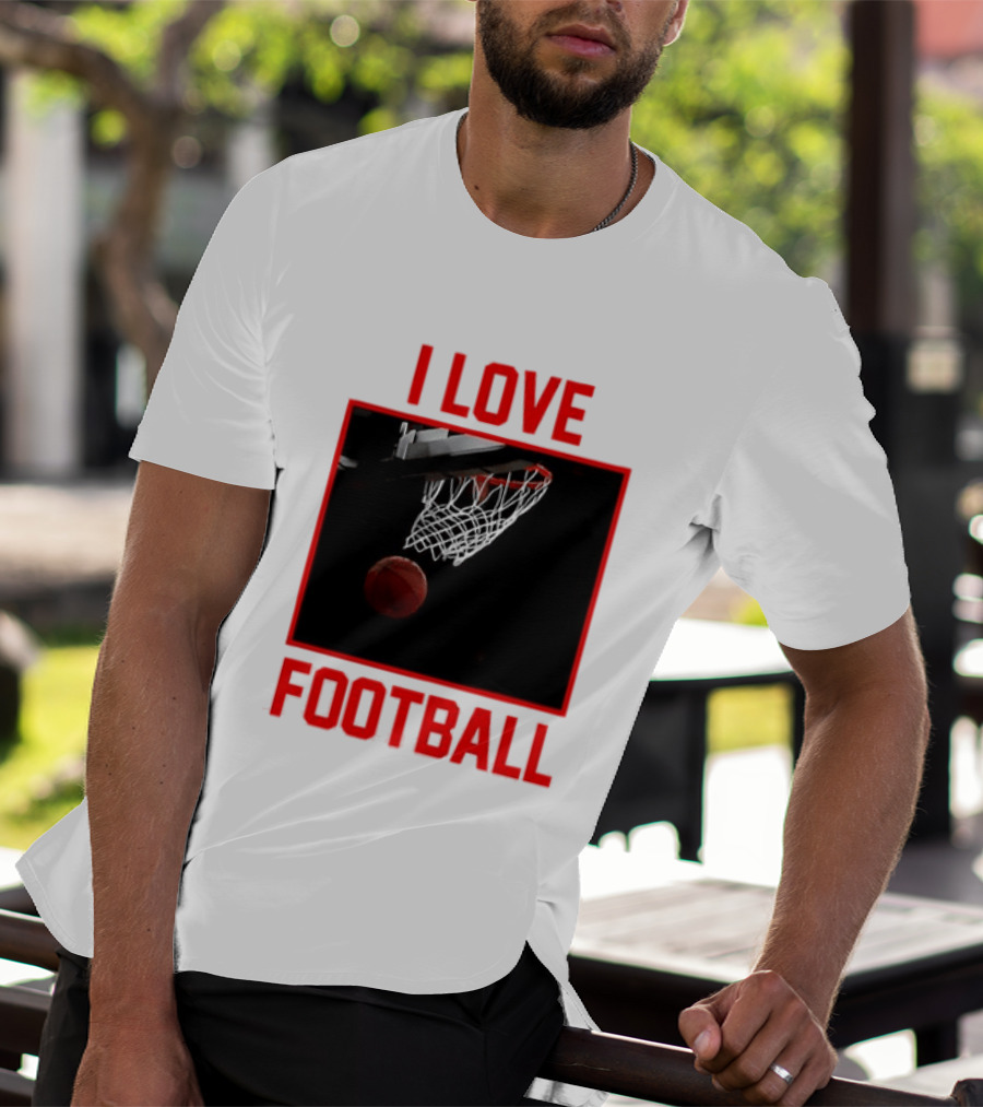 I Love Football Basketball Meme Sports T-Shirt