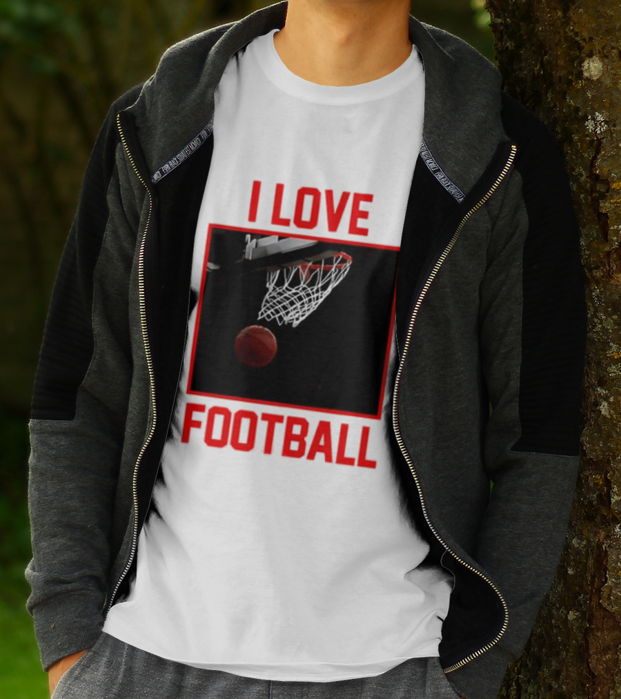 I Love Football Basketball Meme Sports T-Shirt