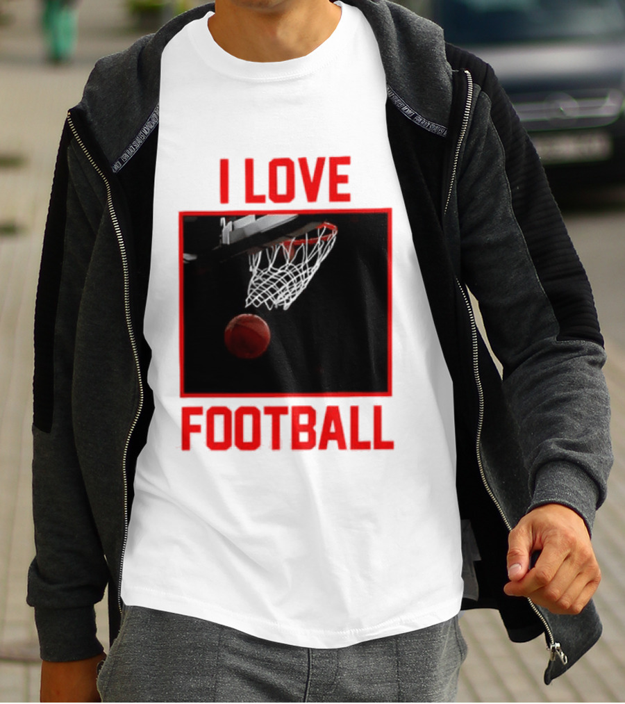 I Love Football Basketball Meme Sports T-Shirt