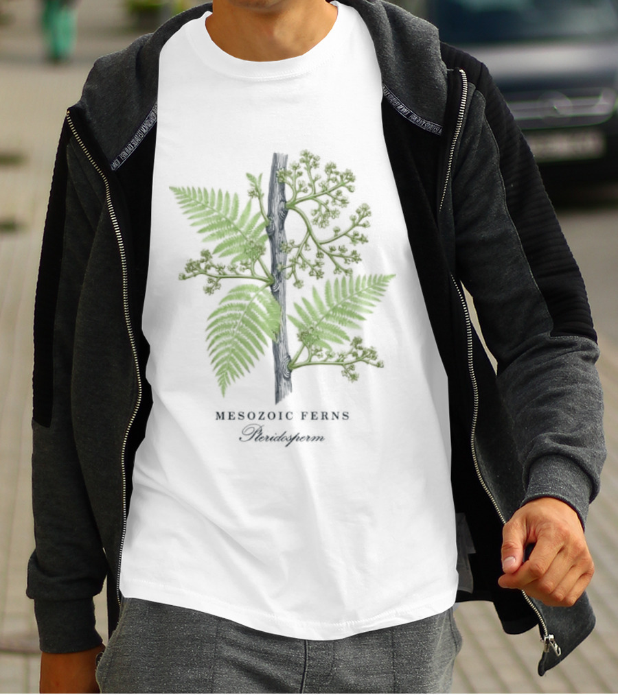 Mesozoic Ferns Pteridosperm Botanical Plant Science Nature T-Shirt