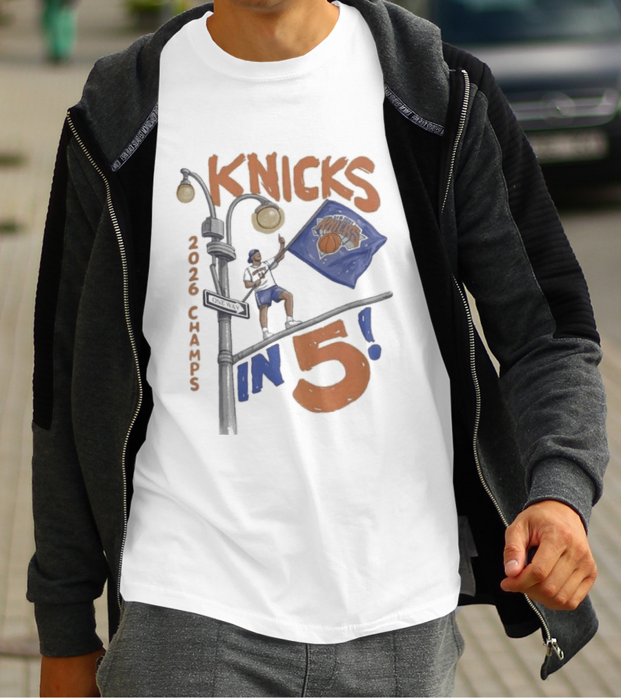 Knicks 2026 Champs In 5 Keith Haring T-Shirt