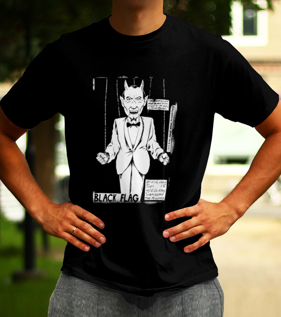 Raymond Pettibon Black Flag Devil Puppet T-Shirt