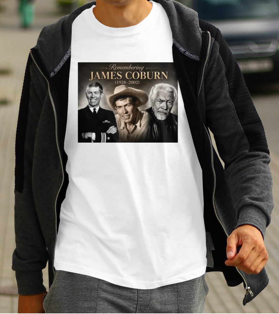 Remembering James Coburn 1928 2002 Classic Actor T-Shirt