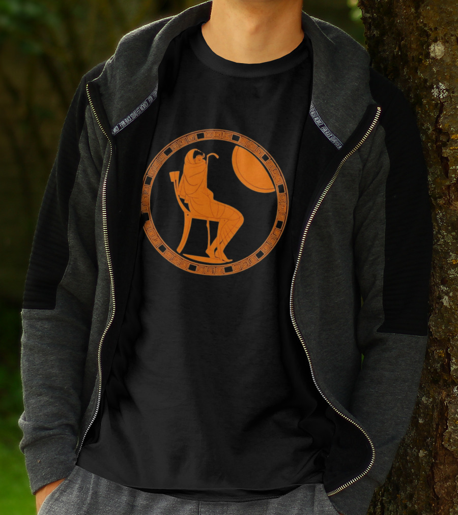 Ancient Greek Achilles Seated Alone In Contemplative Solitude T-Shirt