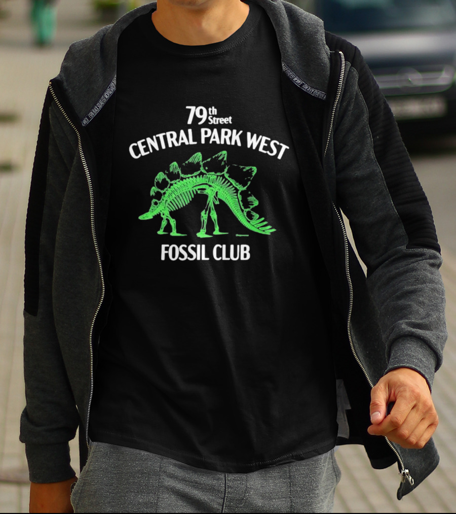 79th Street Central Park West Fossil Club Dinosaur Skeleton T-Shirt