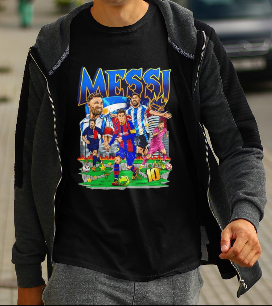 Messi Argentina FC Barcelona Inter Miami No.10 Soccer Star T-Shirt