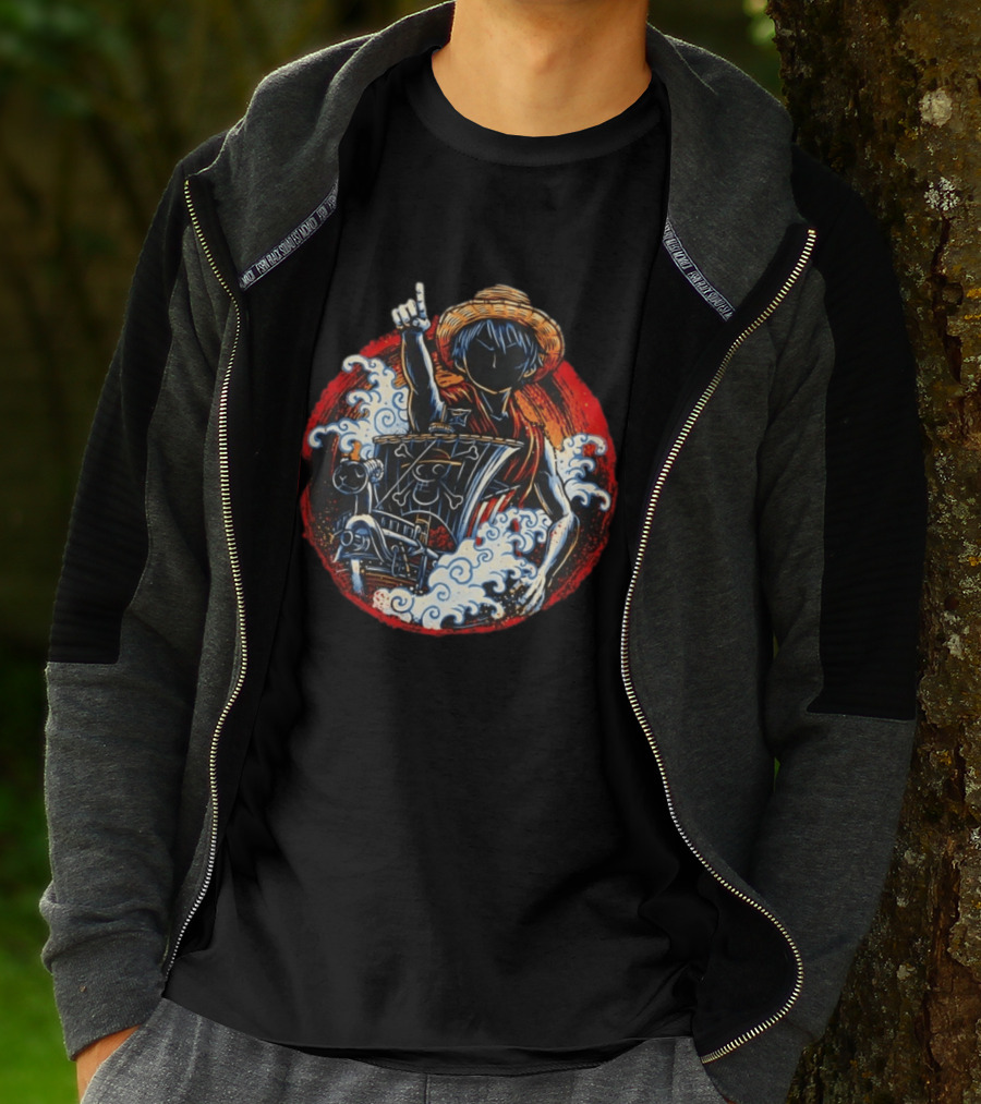 One Piece Monkey D Luffy And Going Merry Adventure Voyage T-Shirt