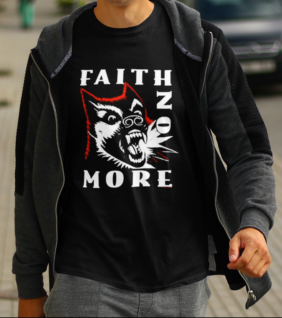 Faith No More Dog Graphic Bold Red White Band T-Shirt