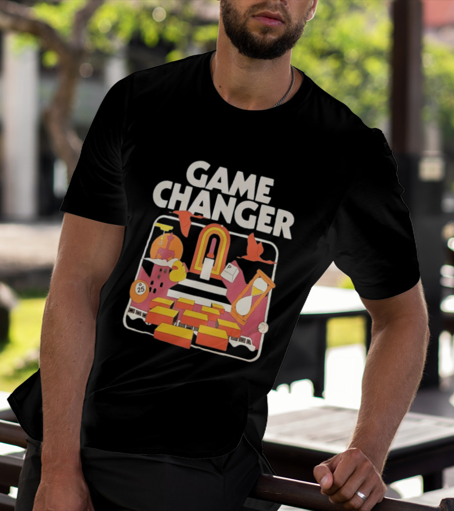 Game Changer Retro Arcade Countdown Hourglass Wings T-Shirt