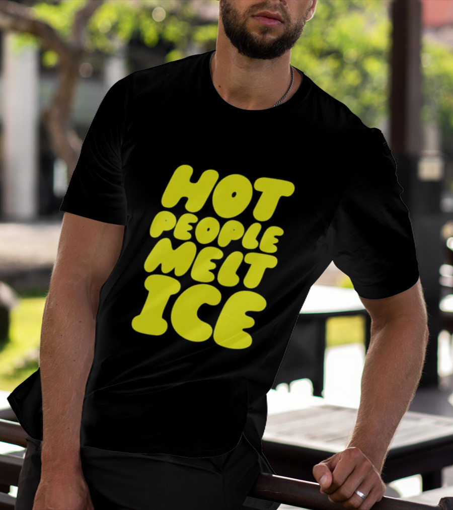 Hot People Melt Ice Bold Yellow T-Shirt