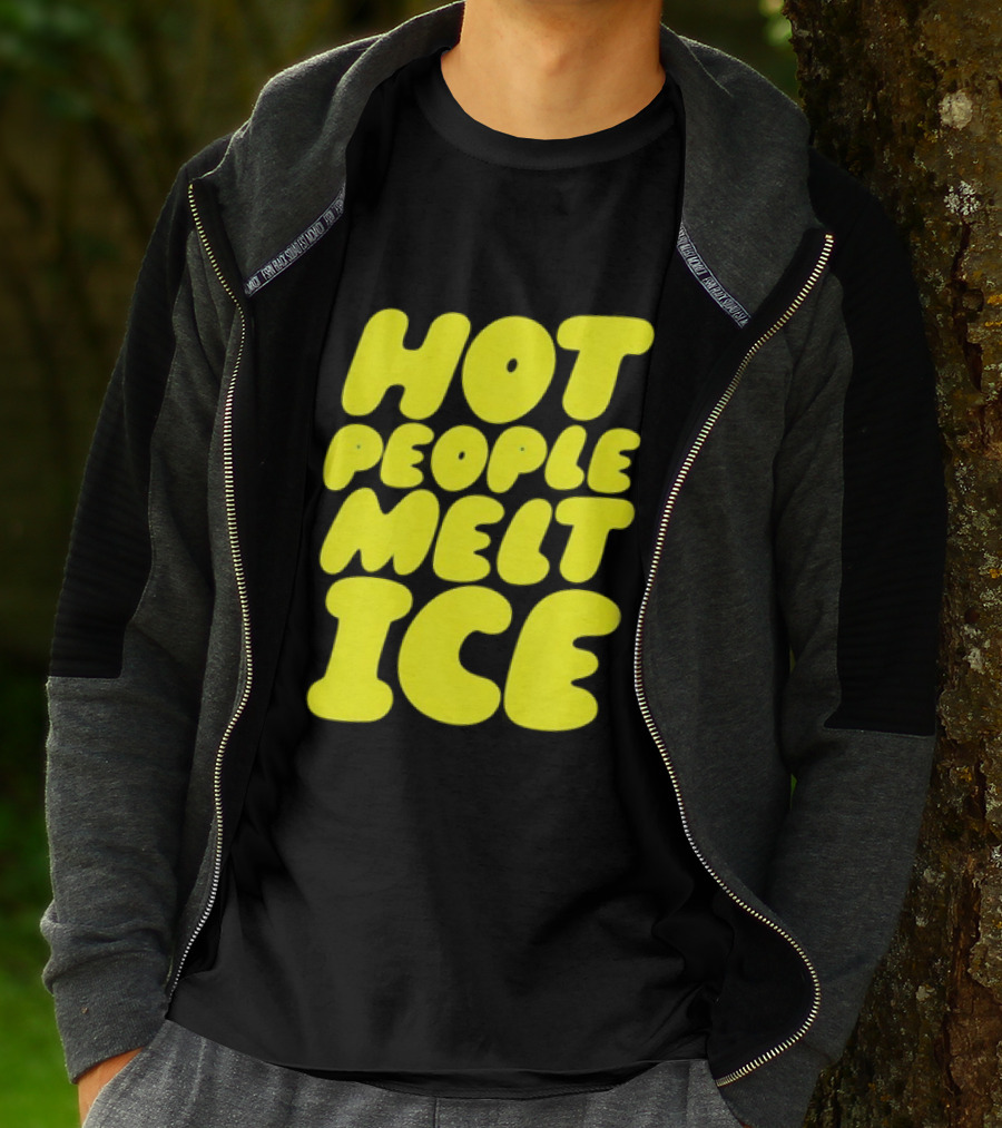 Hot People Melt Ice Bold Yellow T-Shirt