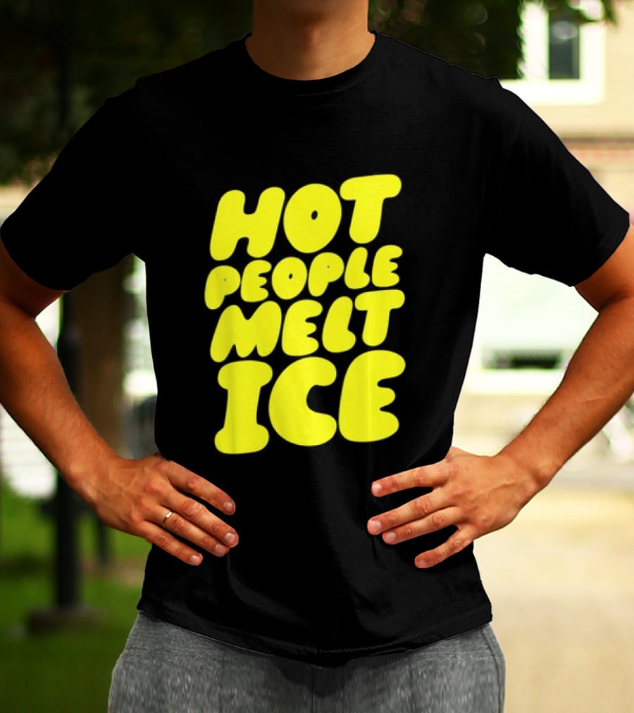 Hot People Melt Ice Bold Yellow T-Shirt