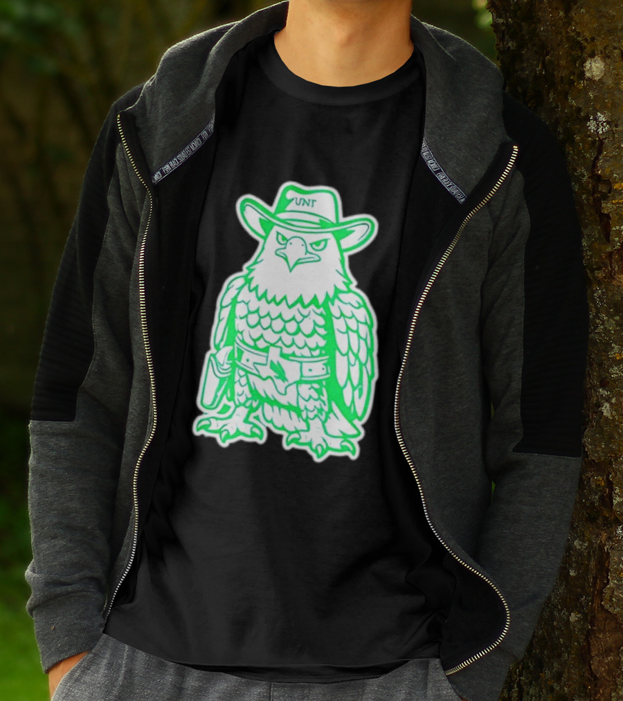 North Texas Mean Green Eagle UNT Cowboy Hat T-Shirt