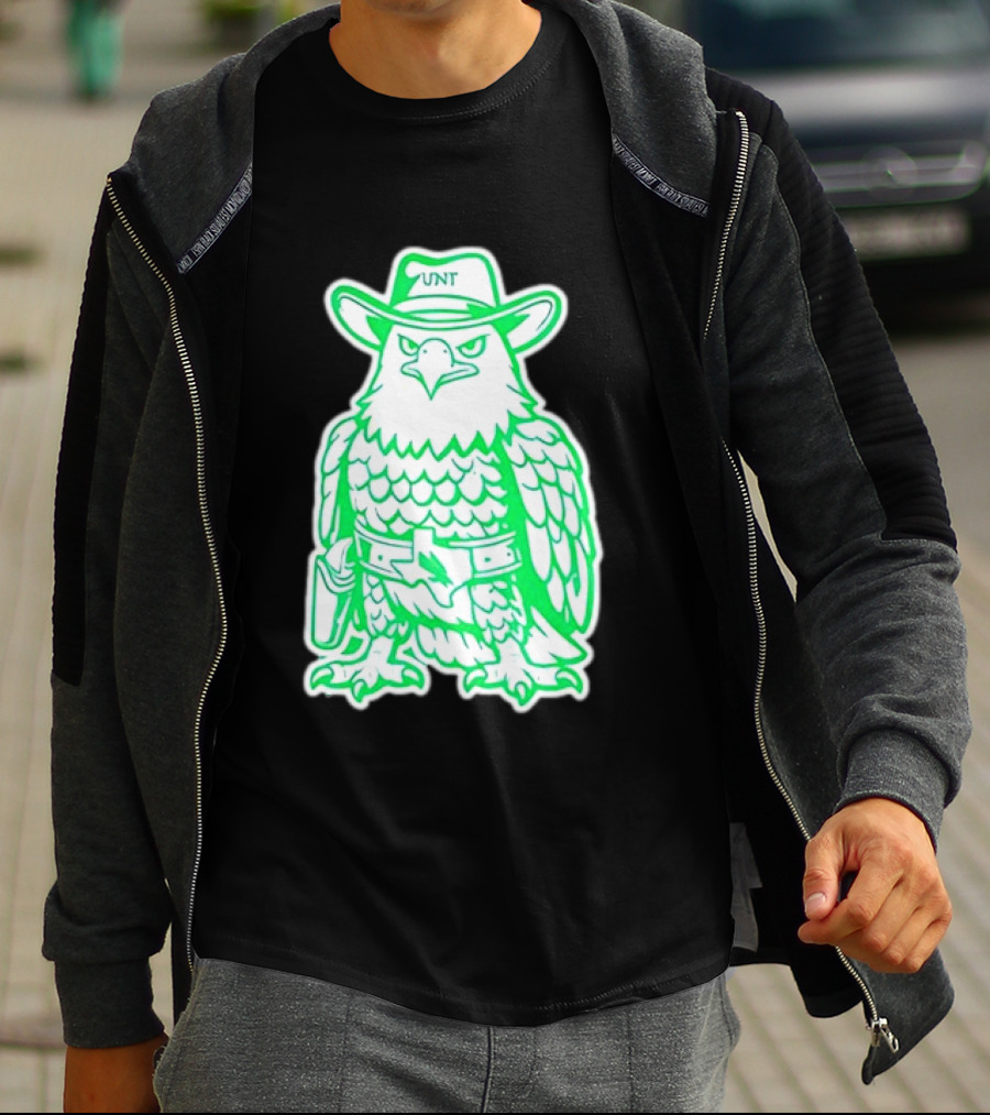 North Texas Mean Green Eagle UNT Cowboy Hat T-Shirt